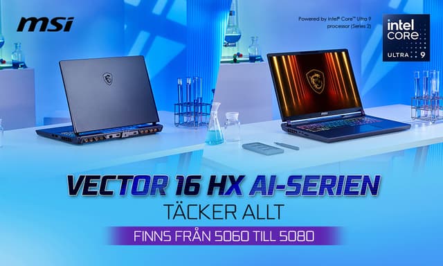 MSI - Vector 16 HX AI-Serien täcker allt